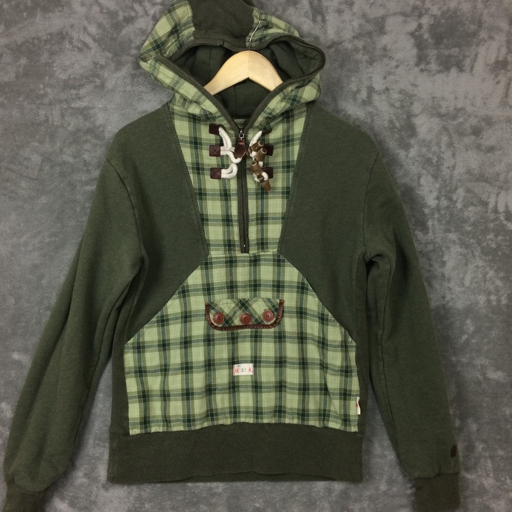 Archival Marshall Artist Mens Medium Green Modern Tailoring Hoodie
